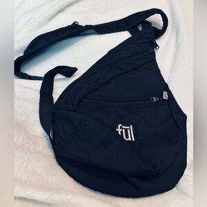 Ful One Shoulder Sling Backpack Black Adjustable Strap